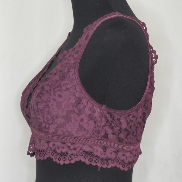 Victoria's Secret Plunging Lace Pullover Bralette in Deep Plum - NWT - Size L - Picture 2 of 8